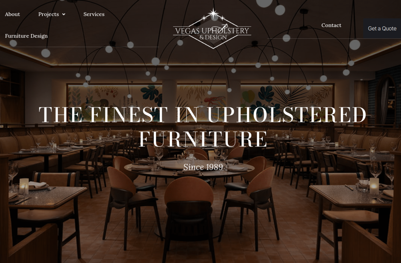 Vegas Upholstery website preview